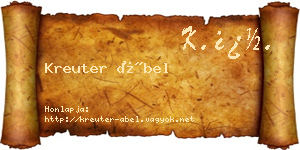 Kreuter Ábel névjegykártya